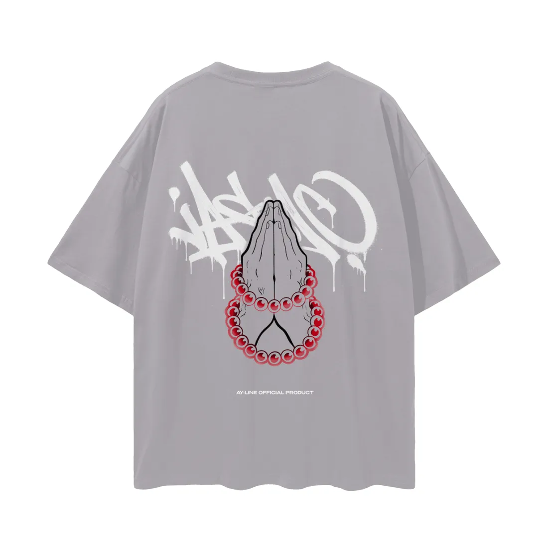 Camiseta Oversized — Alma Enraizada · Cinza