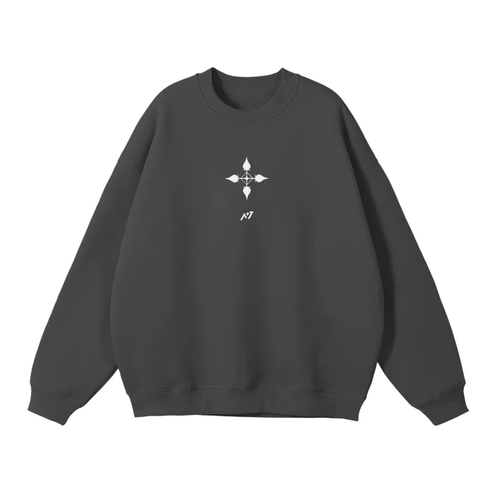 Moletom Oversized sem Capuz — Trupe Fantasma · Cinza Escuro — imagem 2
