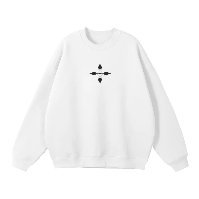 Moletom Oversized sem Capuz — Carisma Sombrio: Peixe · Branco — imagem 2