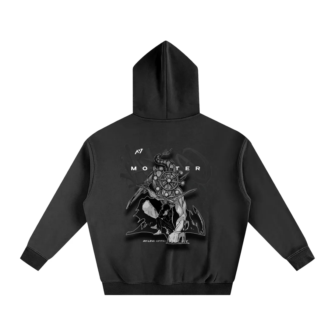 Moletom Oversized com Capuz — Monstro — imagem 2