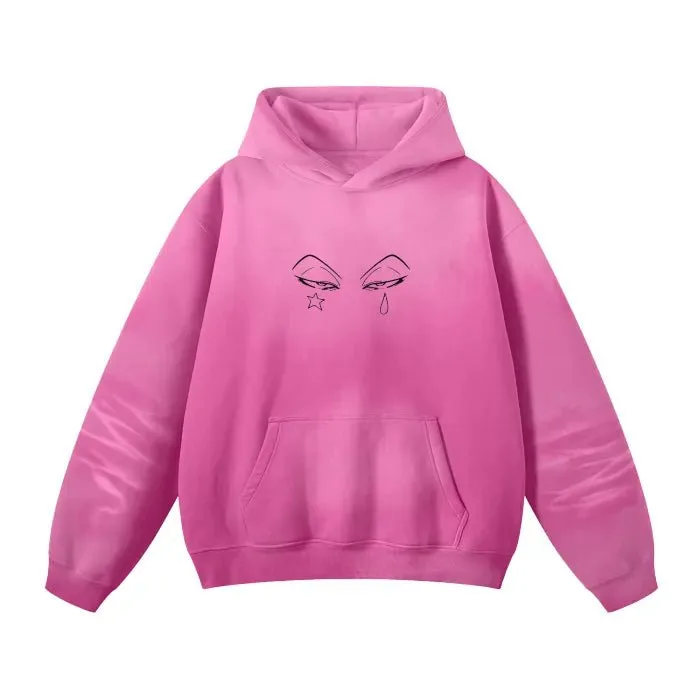 Moletom Oversized com Capuz — Bobo Fantasma · Rosa · Estonado — imagem 2