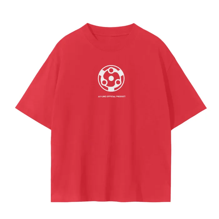 Camiseta Oversized — Olhos do Poder Absoluto · Vermelha — imagem 2