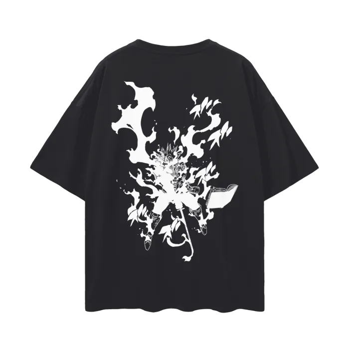 Camiseta Oversized — Ascensão do Grimório · Grafite · Preta