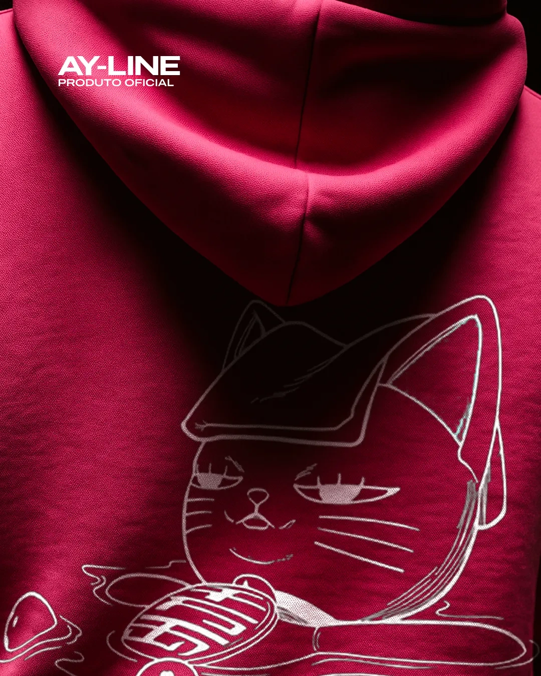 Moletom Oversized com Capuz — Gato Psíquico — imagem 10