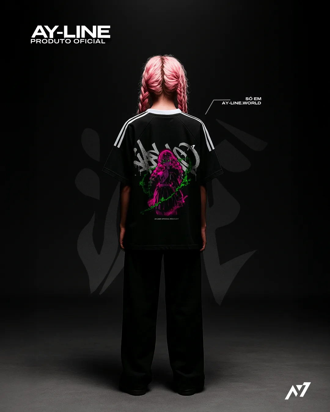 Camiseta Oversized de Gola Redonda — Hashira do Amor