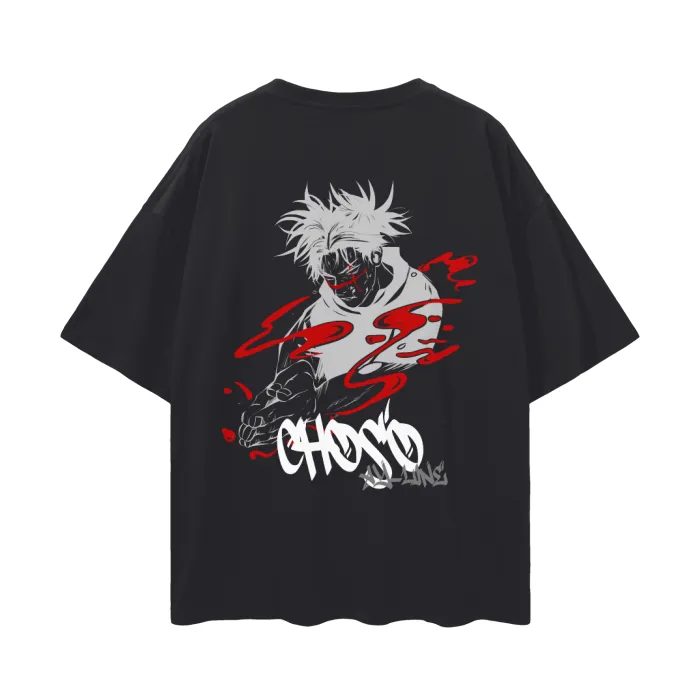 Camiseta Oversized — Fluxo Carmesim · Grafite — imagem 1