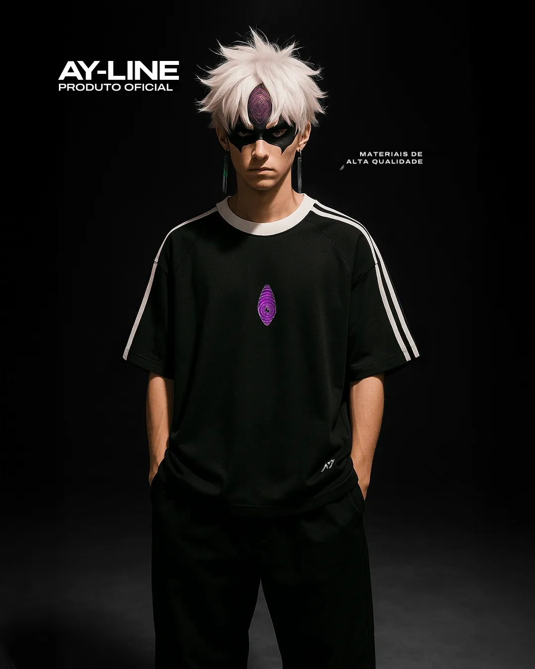 Camiseta Oversized de Gola Redonda — Olho Maligno — imagem 1