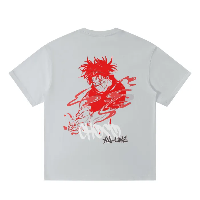 Camiseta Oversized — Fluxo Carmesim · Grafite · Cinza — imagem 3