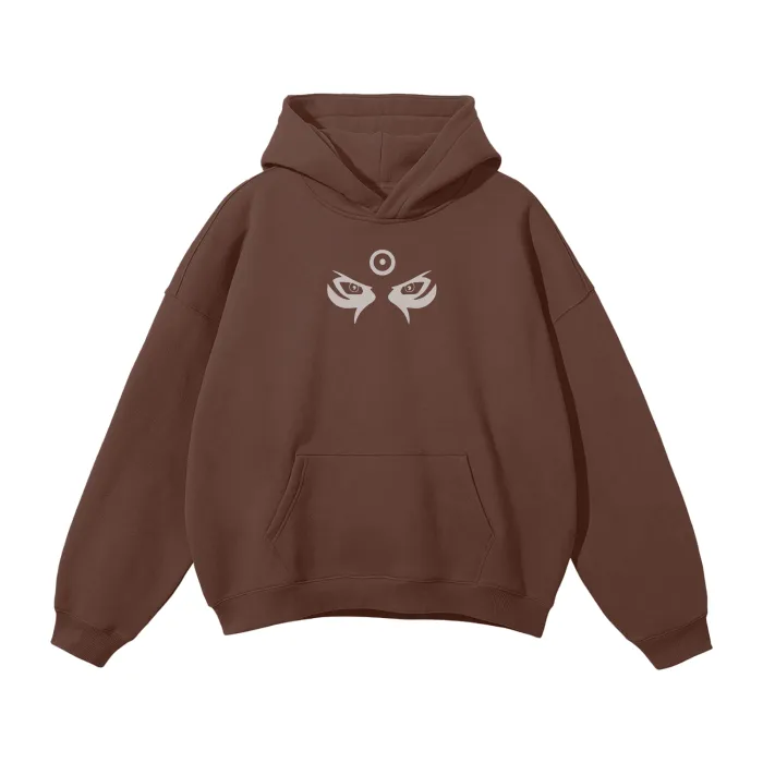 Moletom Oversized com Capuz — Coração da Natureza · Marrom — imagem 2