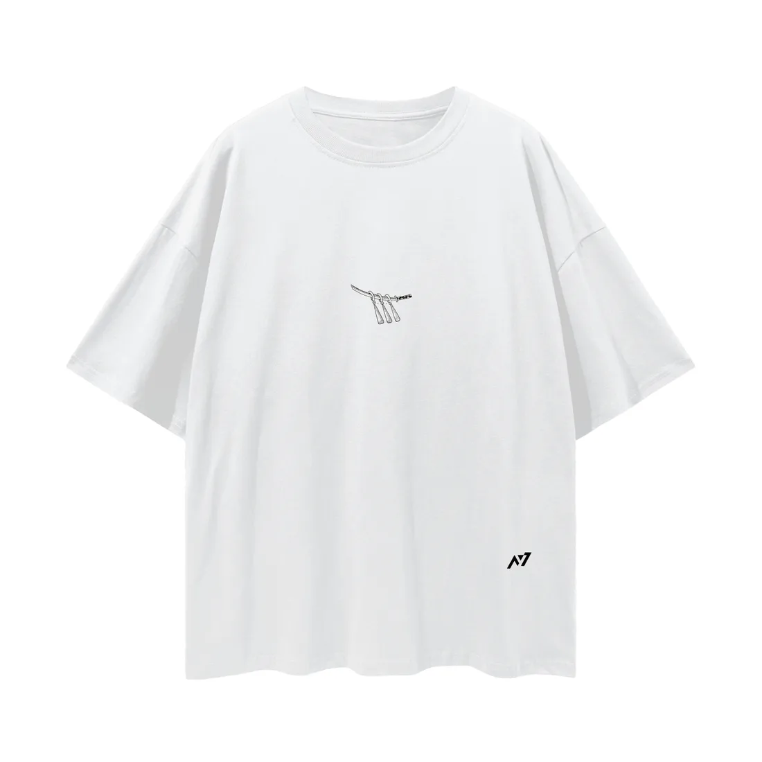 Camiseta Oversized — Fúria Gravada · Branca — imagem 1