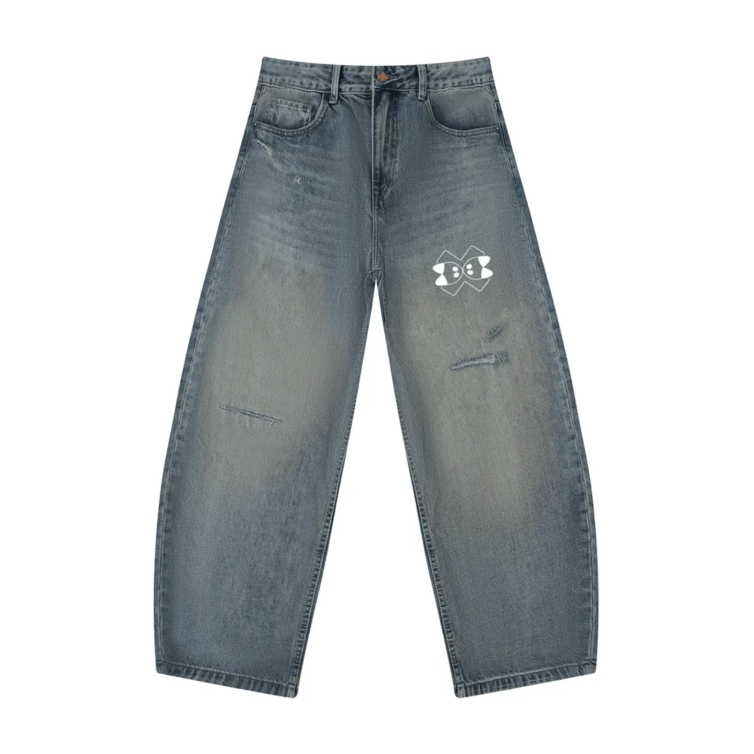 Calça Jeans de Corte Arredondado — Forma Monstruosa — imagem 1