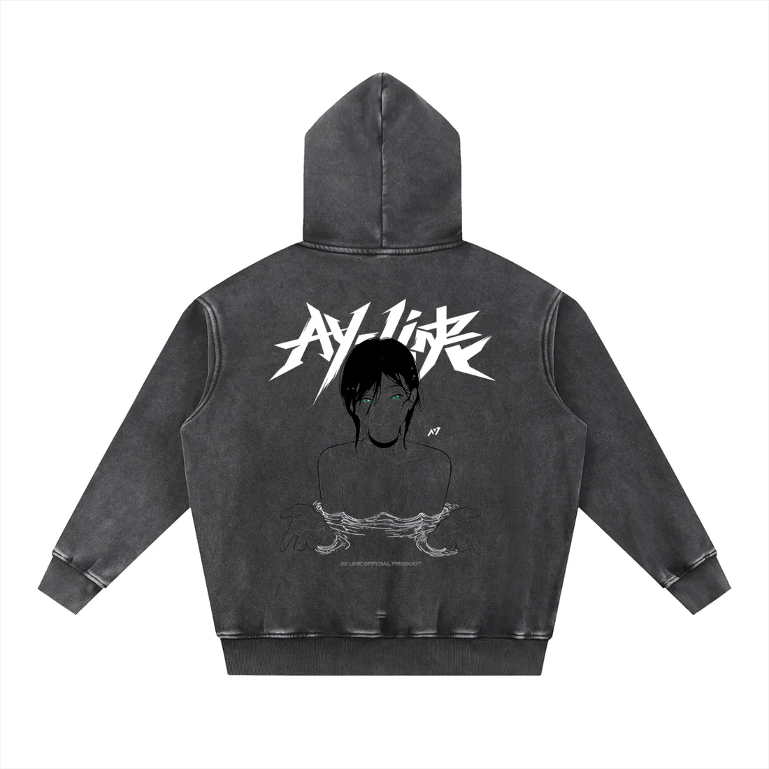 Moletom Oversized com Capuz — Profundezas · Estonado — imagem 1
