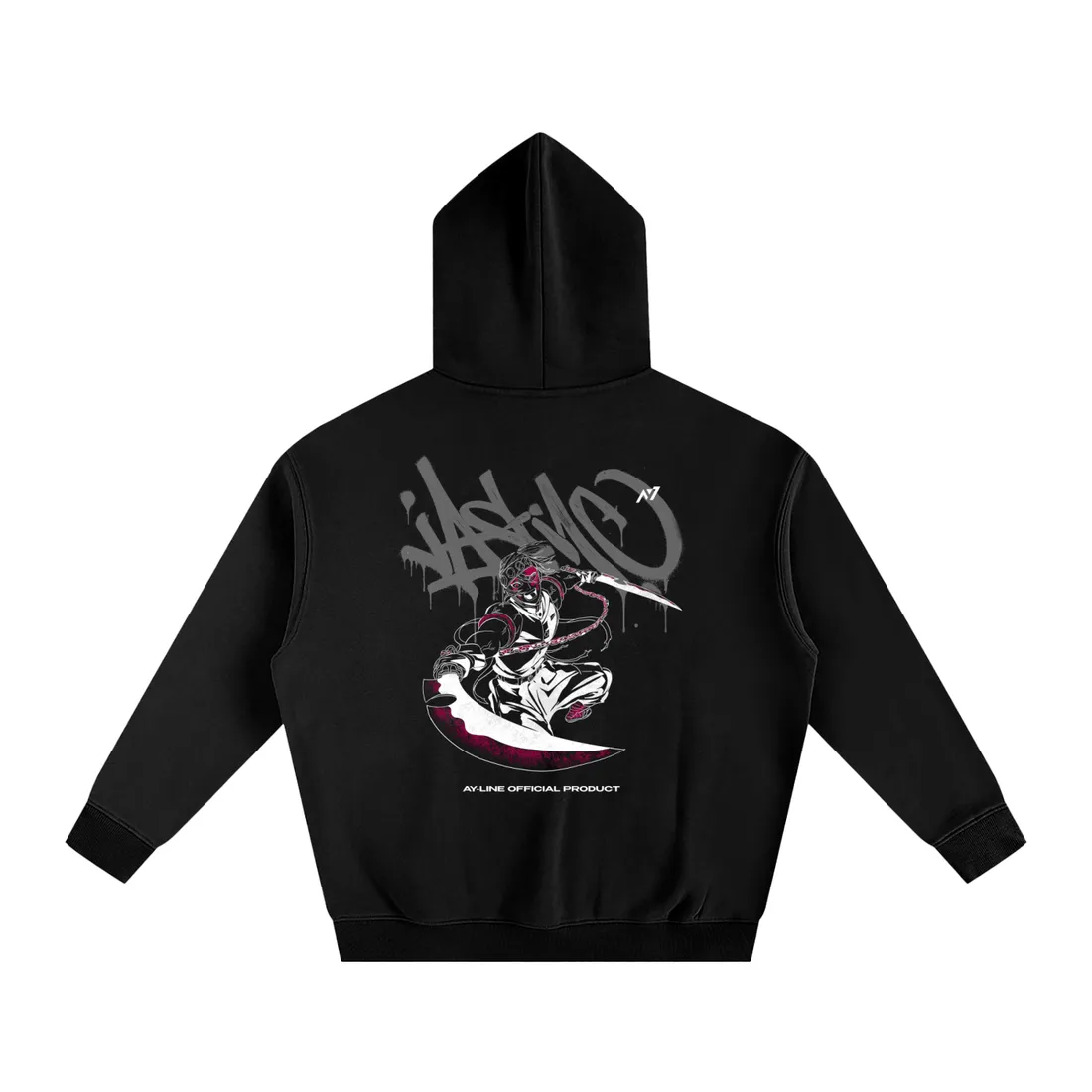 Moletom Oversized com Capuz — Lâminas Escarlates — imagem 1