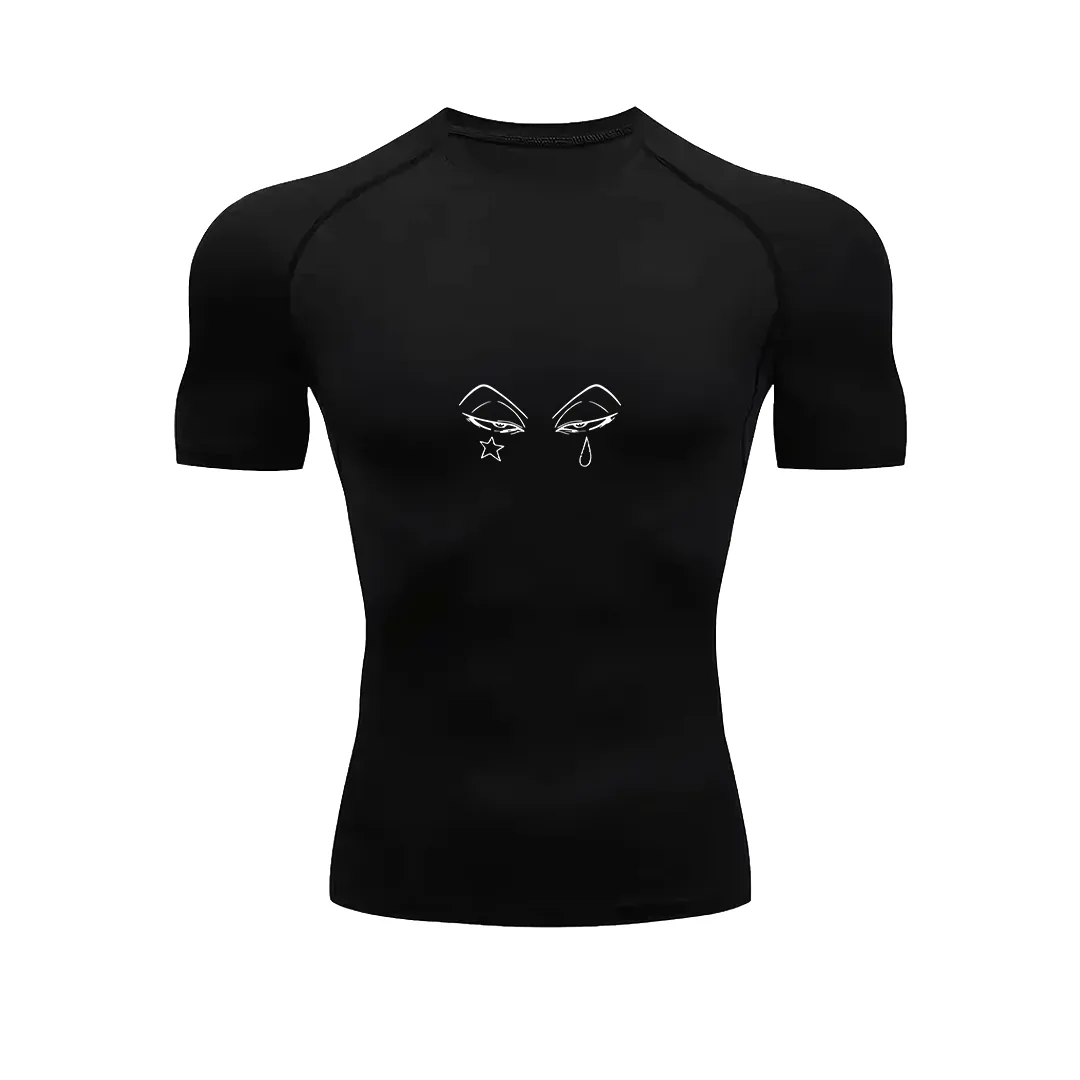 Camiseta de Compressão — Bobo Fantasma · Preta — imagem 2