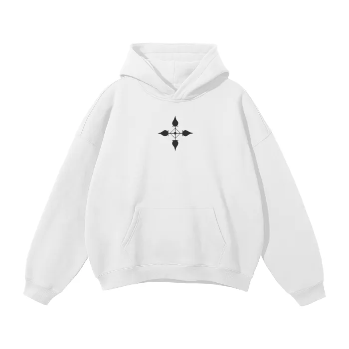 Moletom Oversized com Capuz — Carisma Sombrio: Aranha · Branco — imagem 2