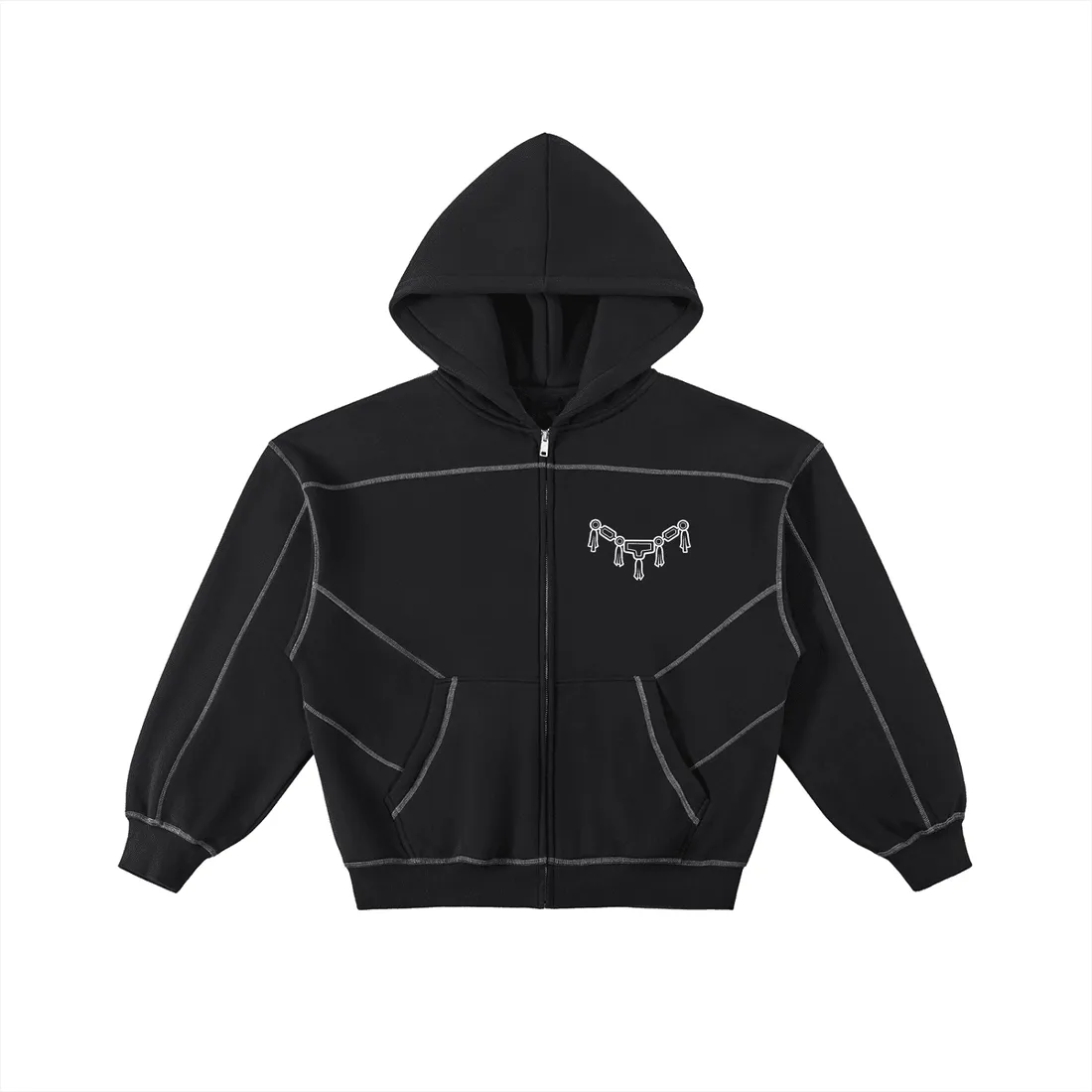 Moletom Oversized com Capuz e Zíper — Roda Divina — imagem 2
