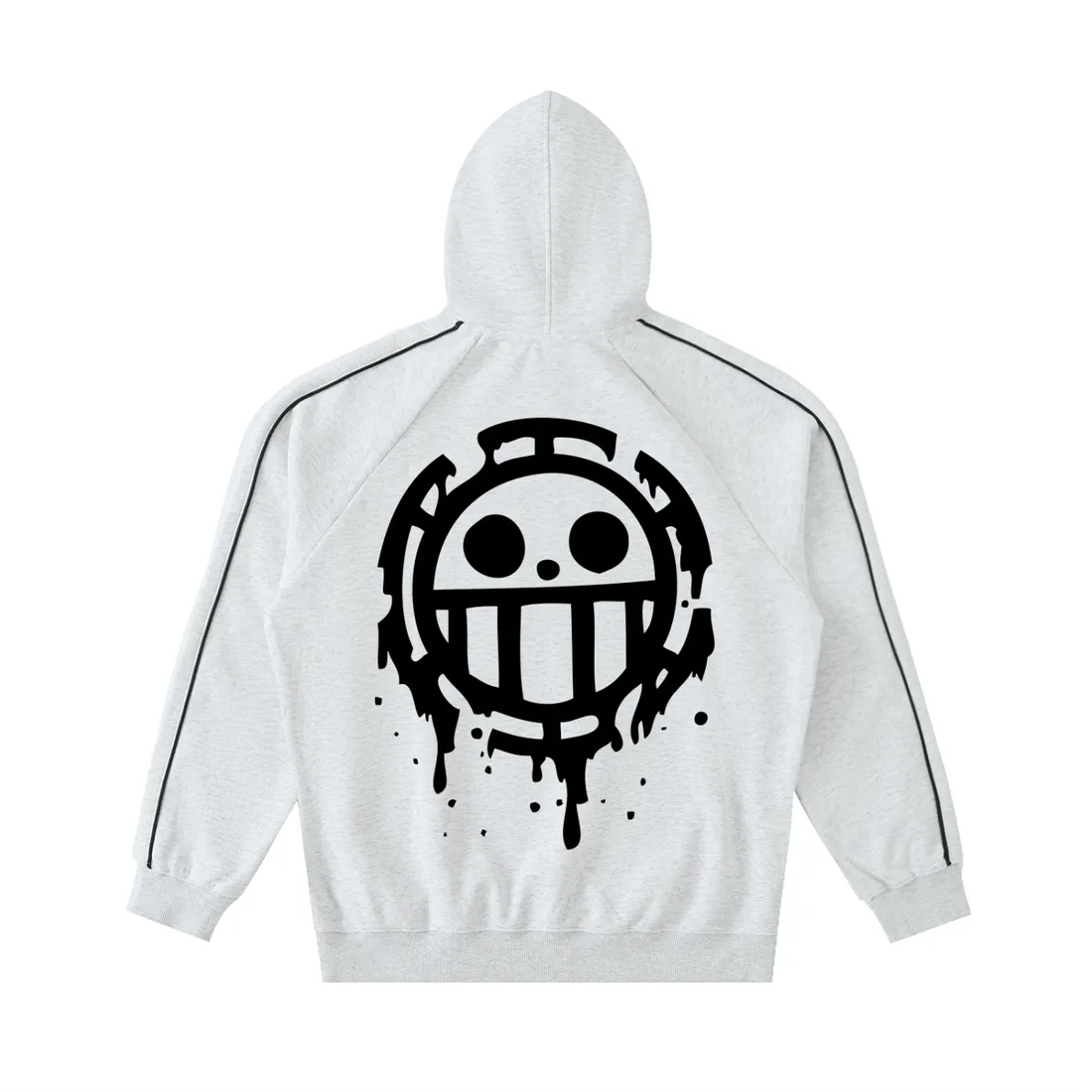 Moletom Oversized com Capuz — Cirurgião da Morte · Listrado — imagem 3
