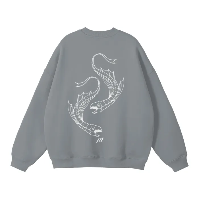 Moletom Oversized sem Capuz — Carisma Sombrio: Peixe — imagem 3