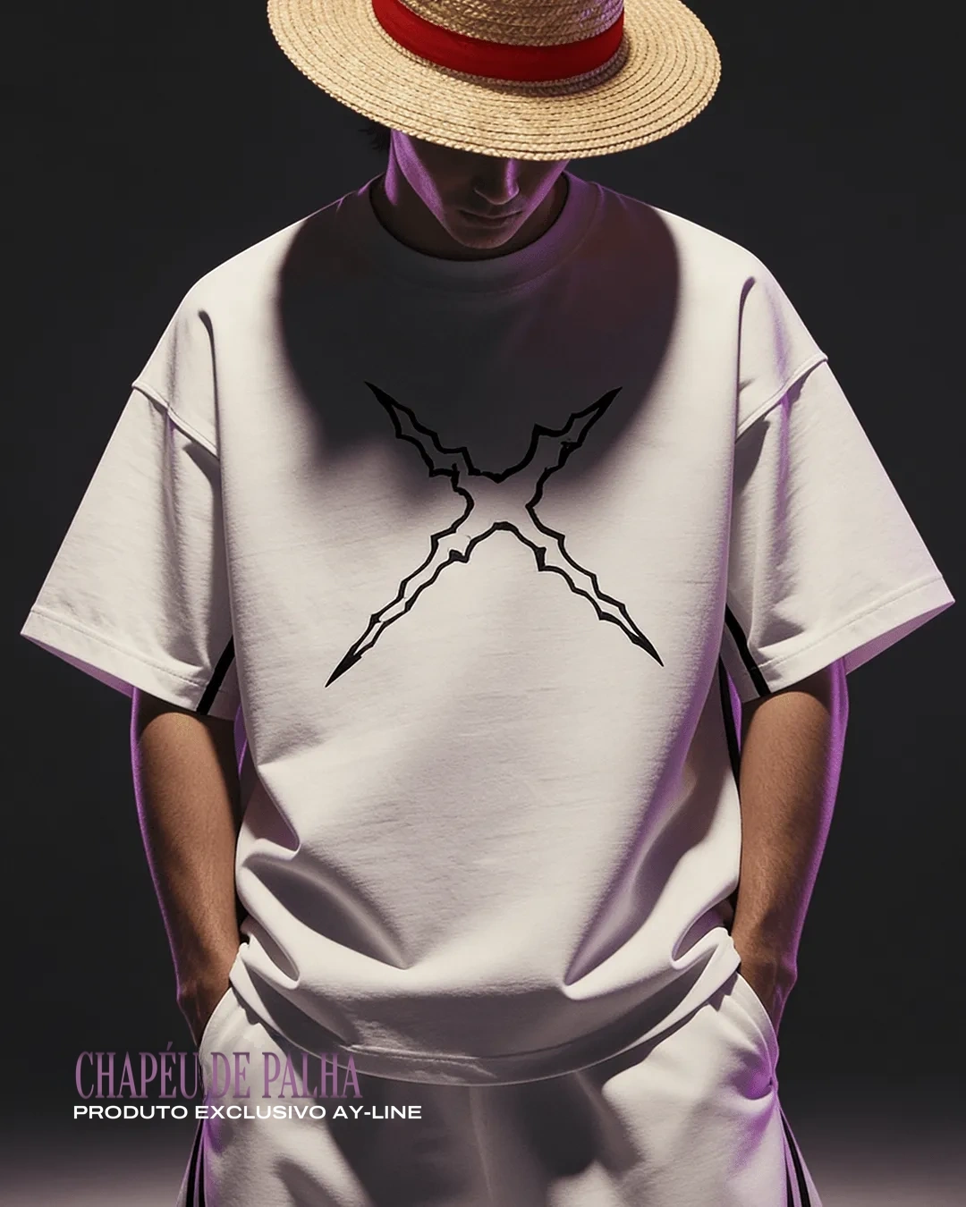 Camiseta Oversized — Chapéu de Palha